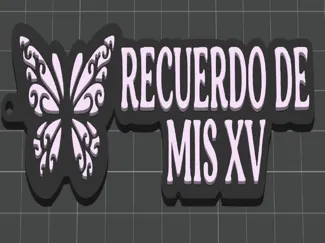 Recuerdop de mis 15 (XV) Keychain llavero