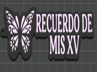 My 15th (Quinceañera) Souvenir Keychain