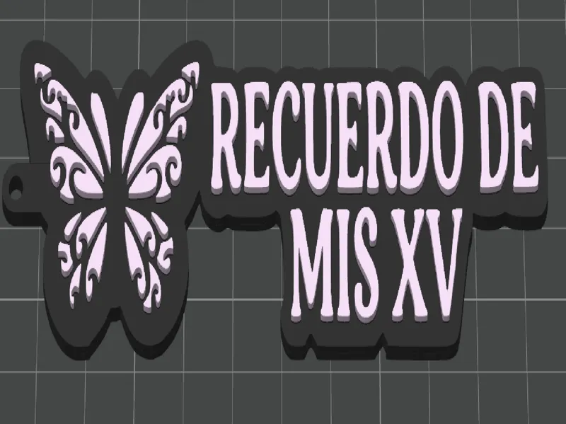 Recuerdop de mis 15 (XV) Keychain llavero