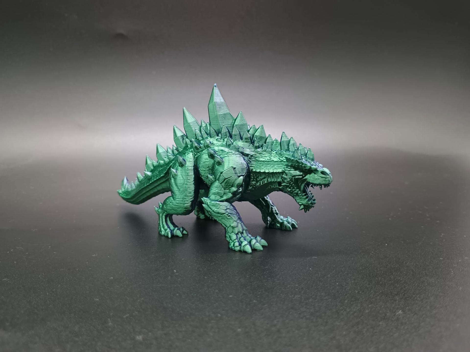 Crystal Emerald Dragon Miniature - DnD RPG Fantasy