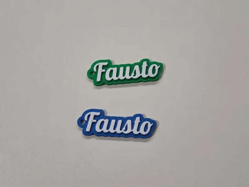 Portachiavi Personalizzato con Testo e Gancio