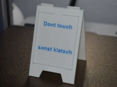 Caution Sign "Do Not Touch or You'll Get a Slap"