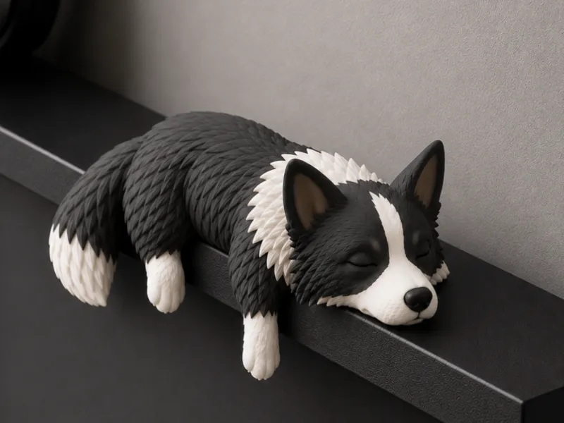 Sleepy Border Collie-Monitor Pet