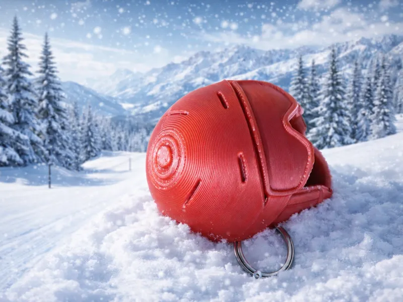 Skihelm Schlüsselanhänger
