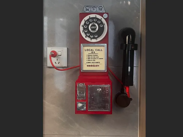 Vintage Telephone: Hair Dryer Storage
