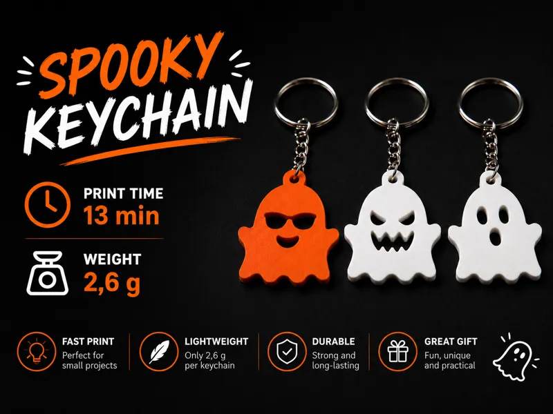 Spooky Ghost Keychains