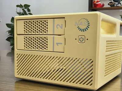 2-bay NAS system chassis (ITX motherboard, direct plug-in power, A1 mini printable)