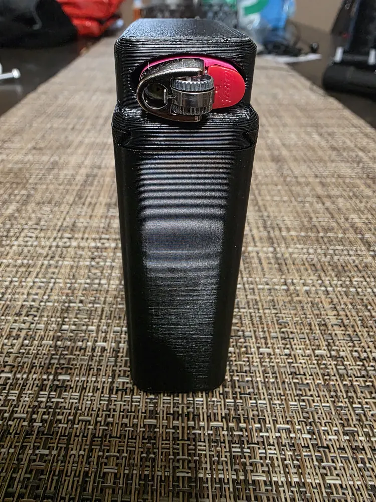 cigarette case with mini bic holder - Free 3D Print Model - MakerWorld
