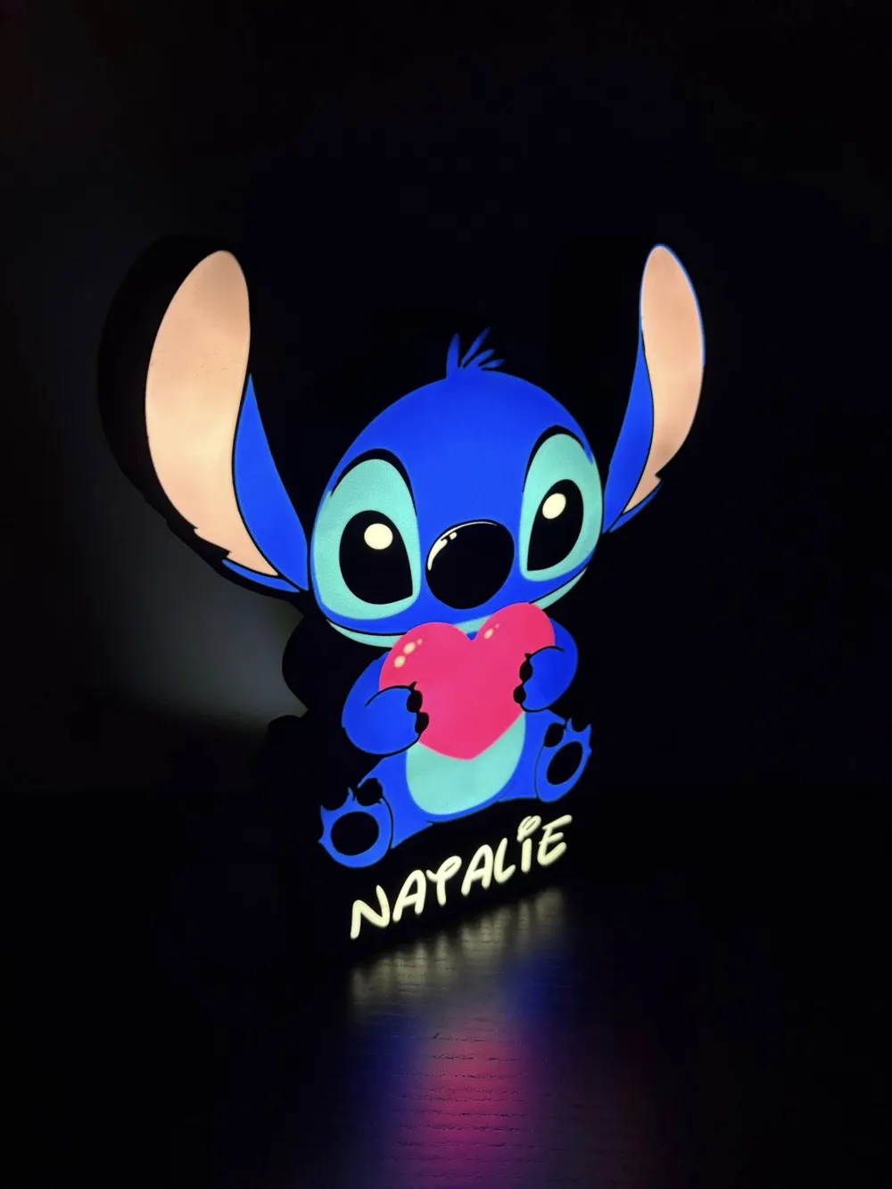 Stitch lightbox (custom name) - Free 3D Print Model - MakerWorld