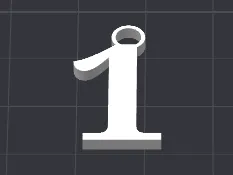 Number One keychain