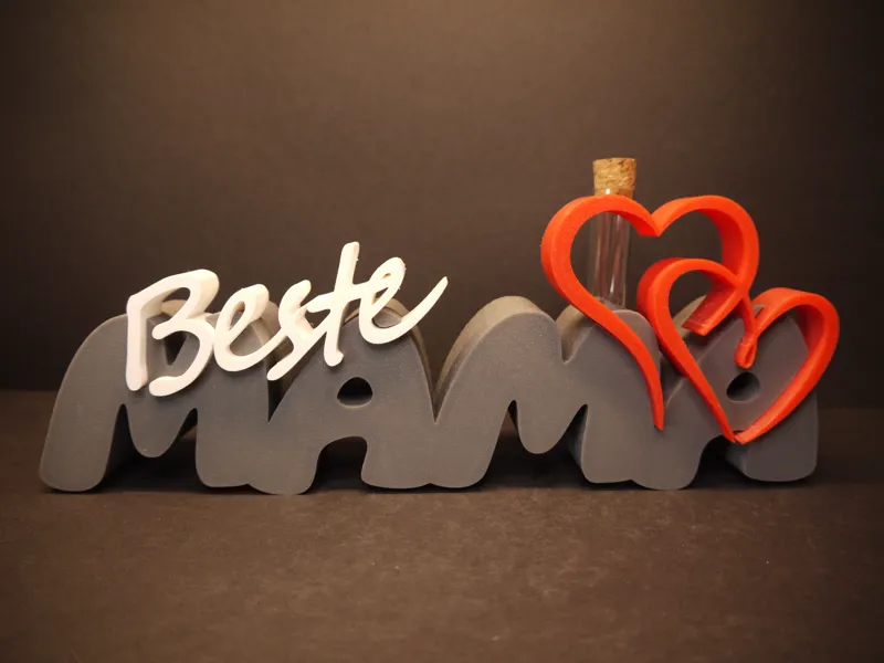 Beste Mama Geschenk  Vase & Herz