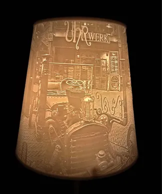 Steampunk Lampenschirm Lithophane
