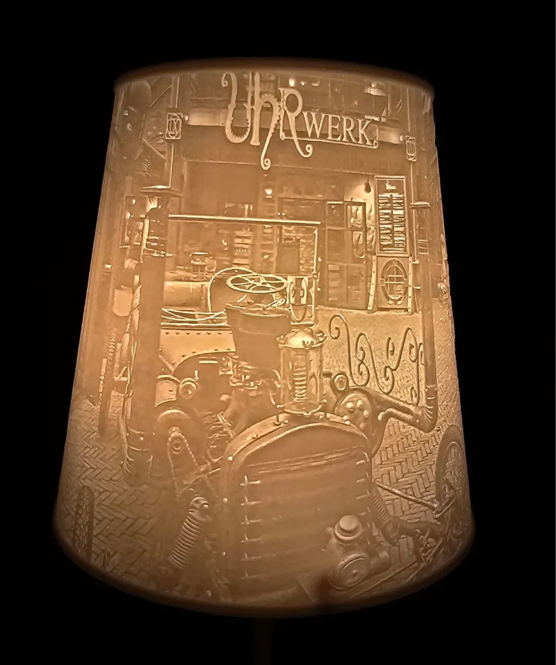 Steampunk Lampenschirm Lithophane