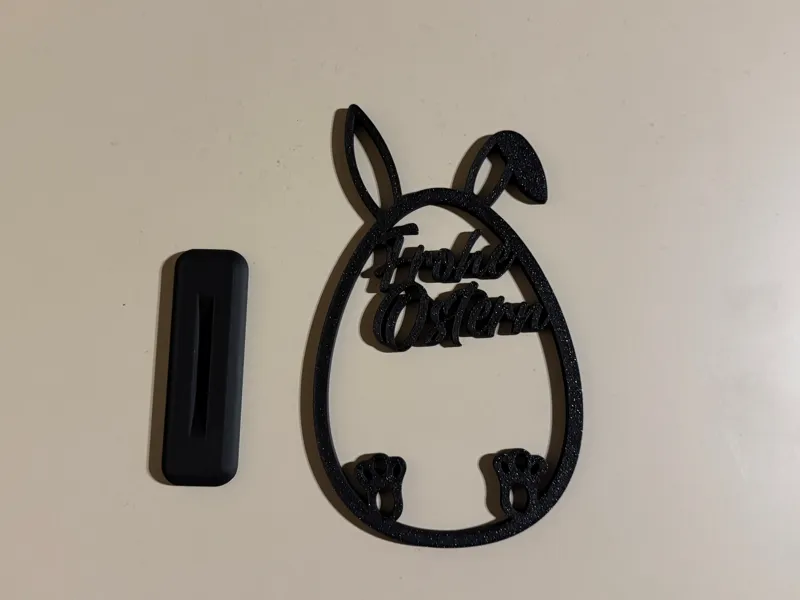 Osteraufsteller in Ei Form "Frohe Ostern"