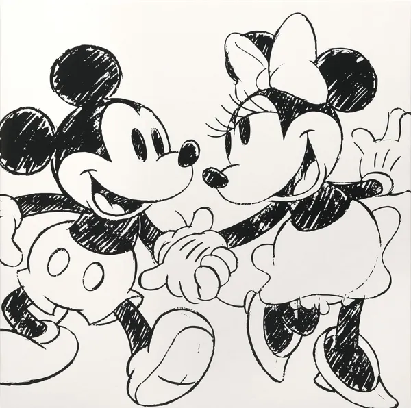 Tableau lithophanie Mickey et Minnie