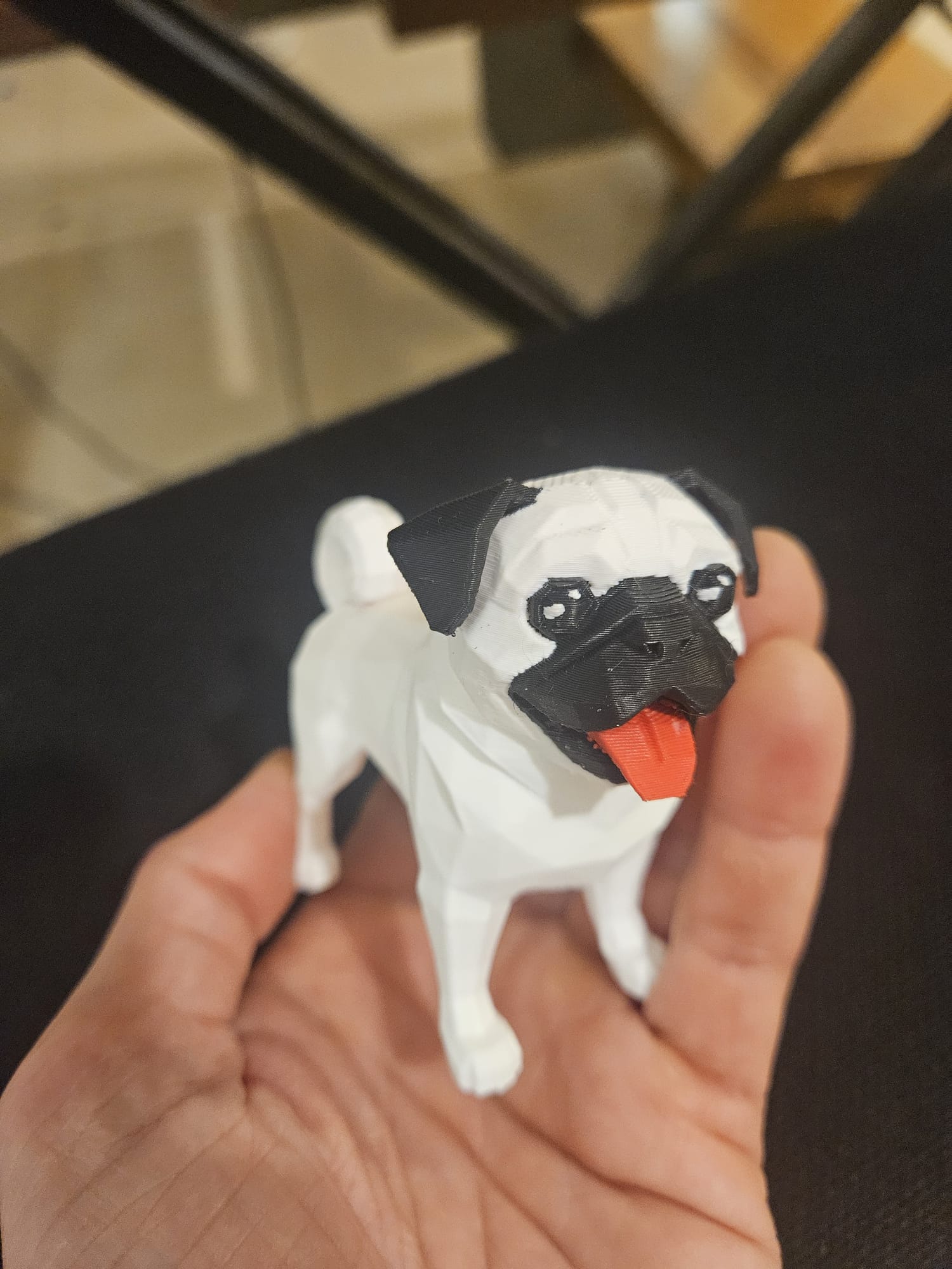 Miniatura 2 do modelo 3D Low poly cute Pug