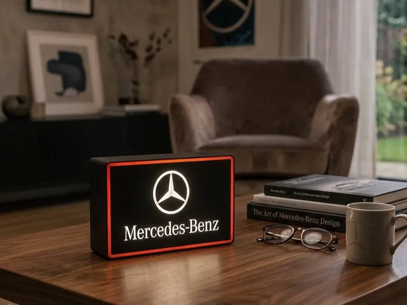 Mercedes logo lamp