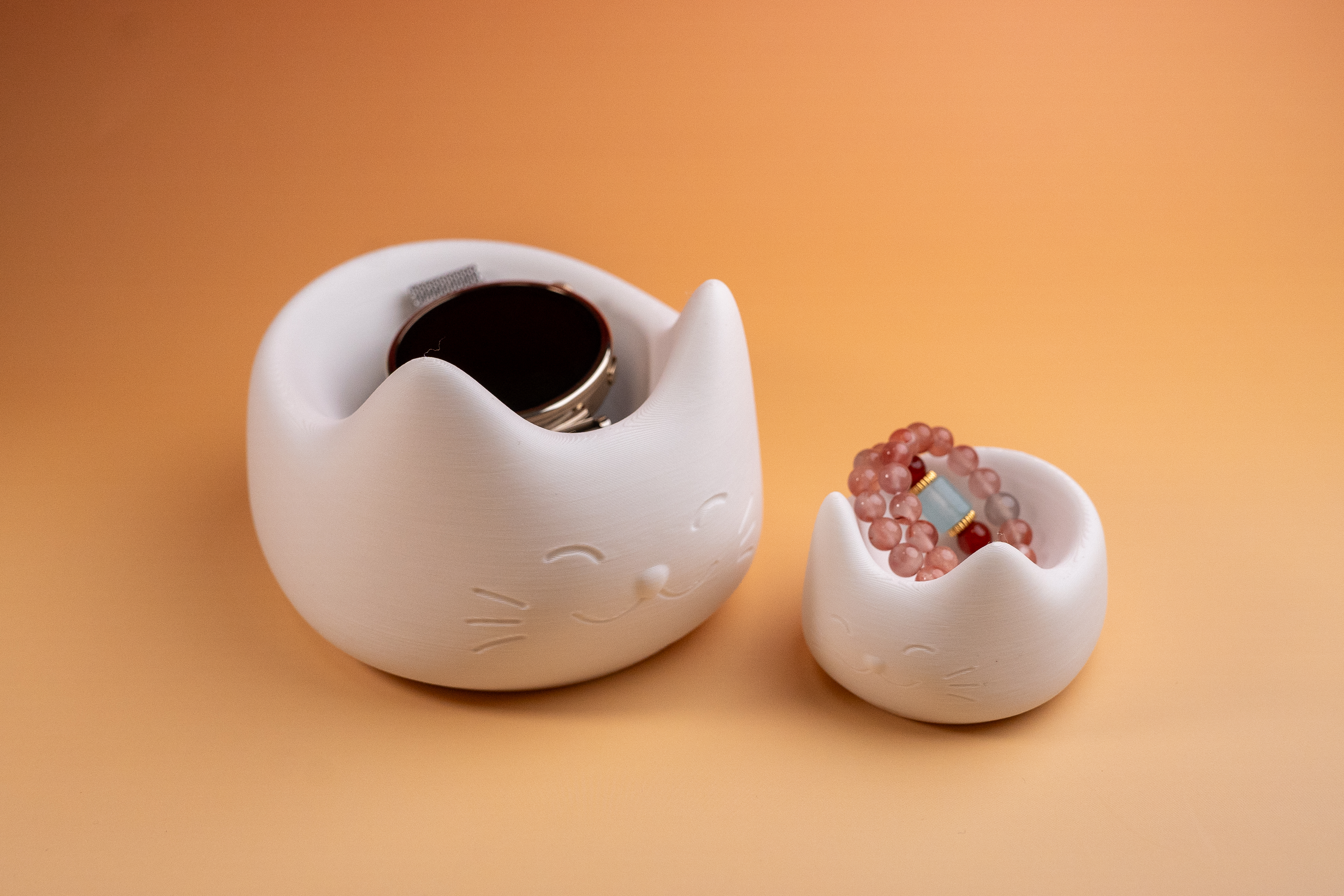 Miniatura 2 do modelo 3D 猫猫收纳盒（可放置戒指，挂件，手表，钥匙等）