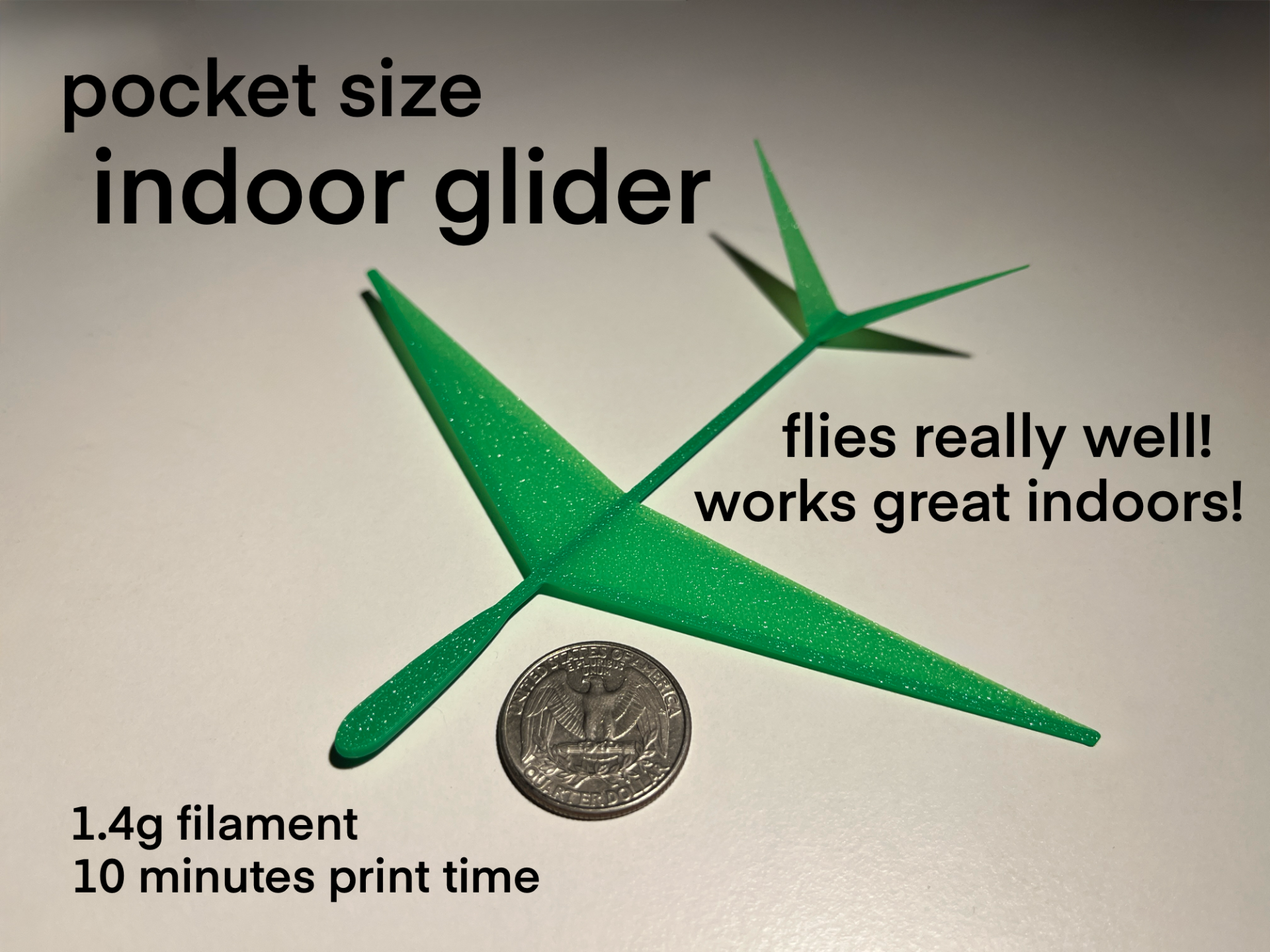pocket-size indoor glider toy