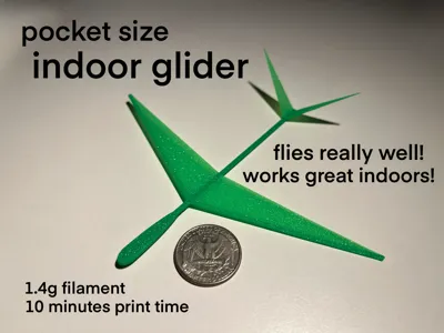 pocket-size indoor glider toy
