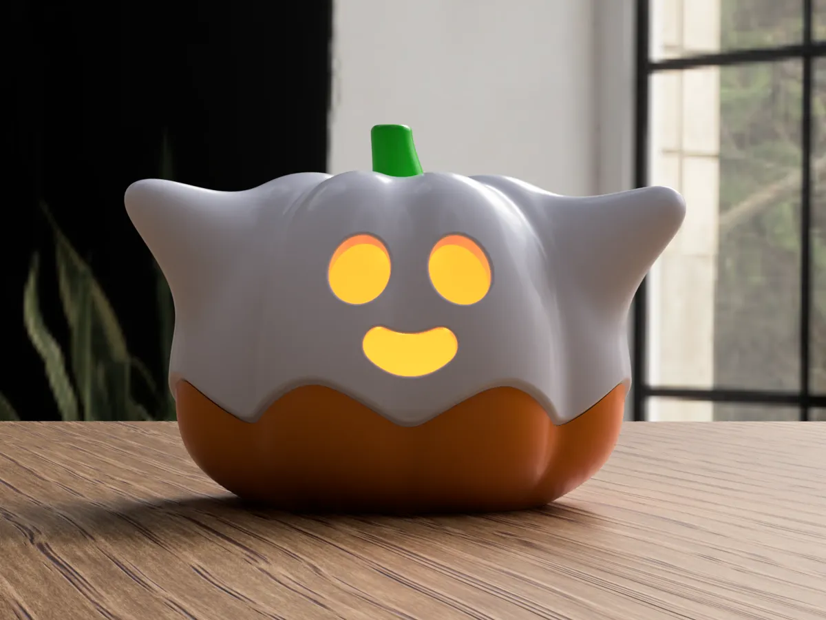 Ghost Pumpkin Remixed by SabreDesign MakerWorld: Download Free 3D Models - 3D model önizlemesi