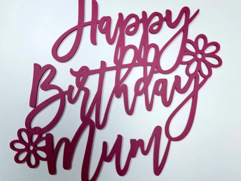 Happy Birthday Mum Cake Topper