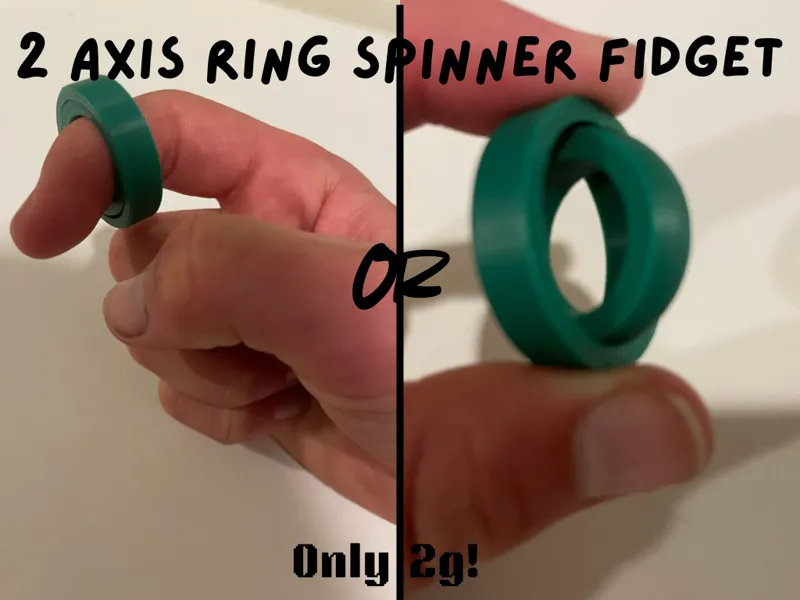 2 Axis Finger Ring Spinner Fidget