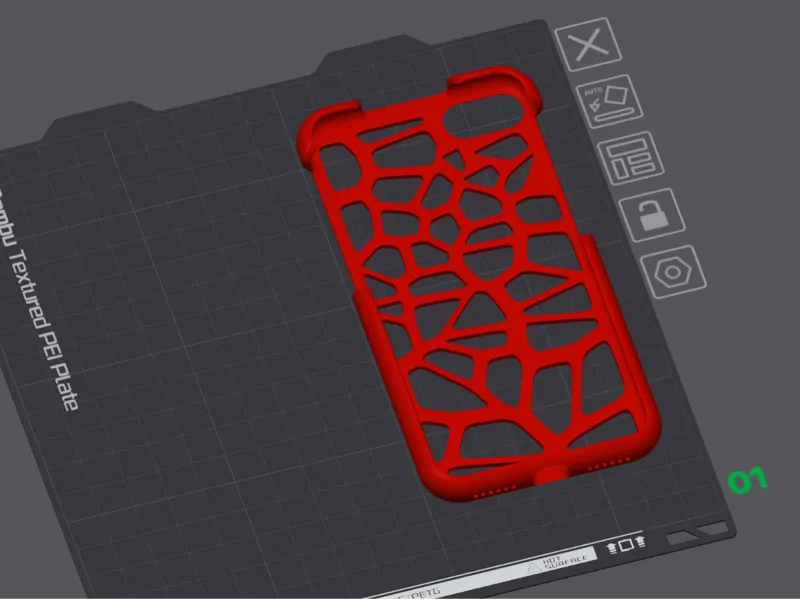 iPhone 8/SE Case - Voronoi designs, solid bottom