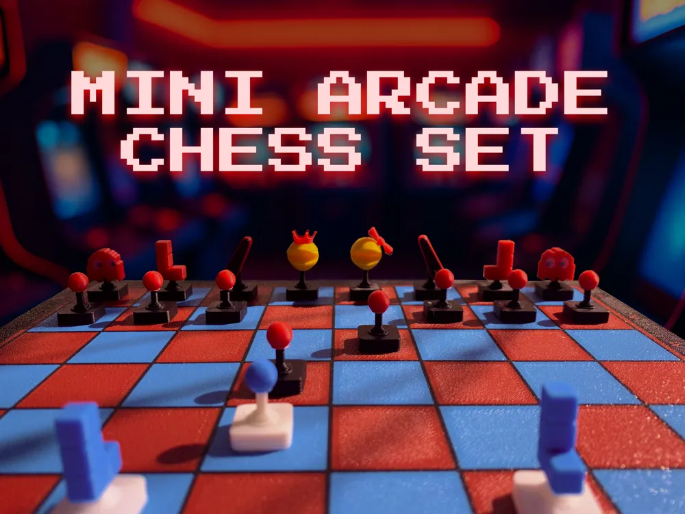 Mini Arcade Chess Set - Free 3D Print Model - MakerWorld