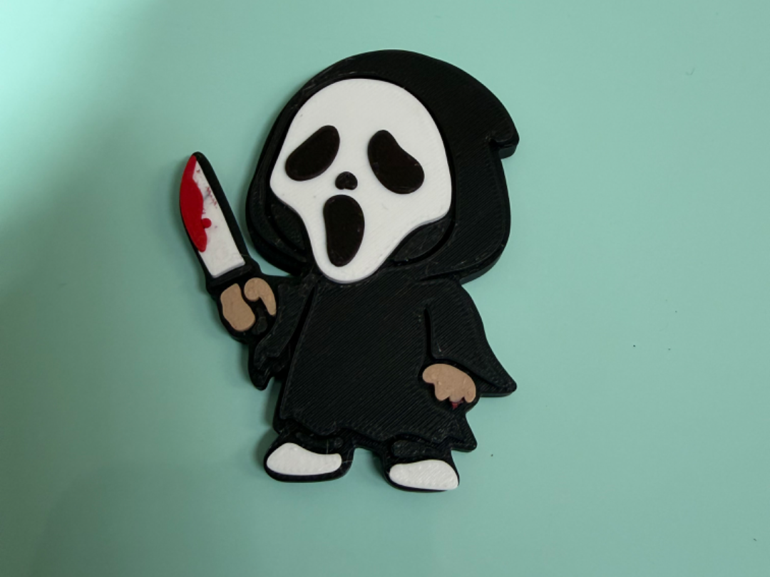ghost face fridge magnet - scary movie theme mag