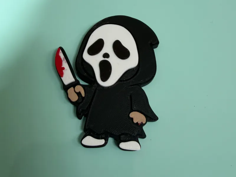 ghost face fridge magnet - scary movie theme mag