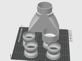 Flush Funnel with 70mm hole and flexible poop tube