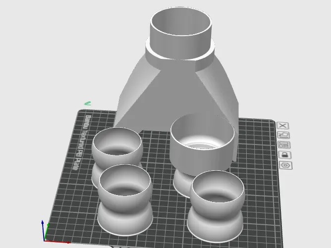 Flush Funnel with 70mm hole and flexible poop tube