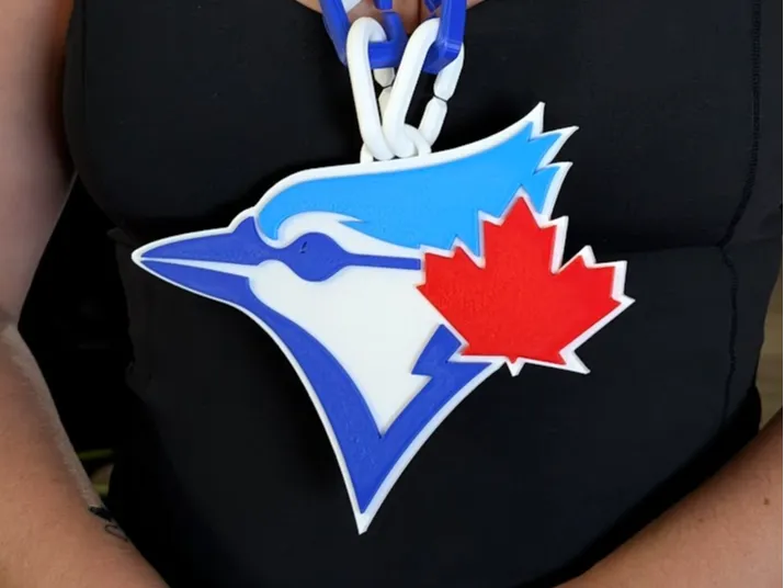 Blue Jays Logo with Chains neckless