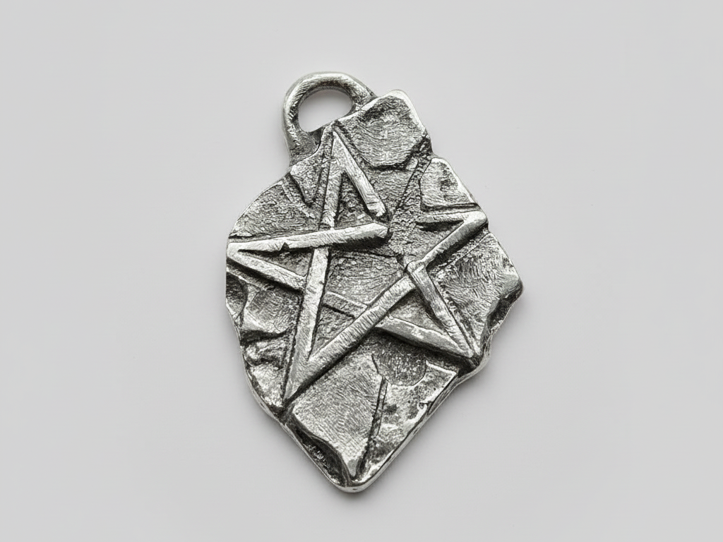Pentagram Pendant - Double Sided Gothic/Wiccan 