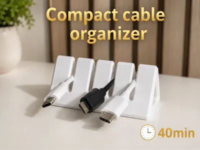 Desk cable organizer