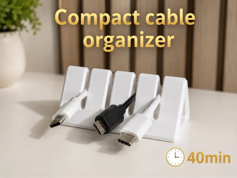 Desk cable organizer