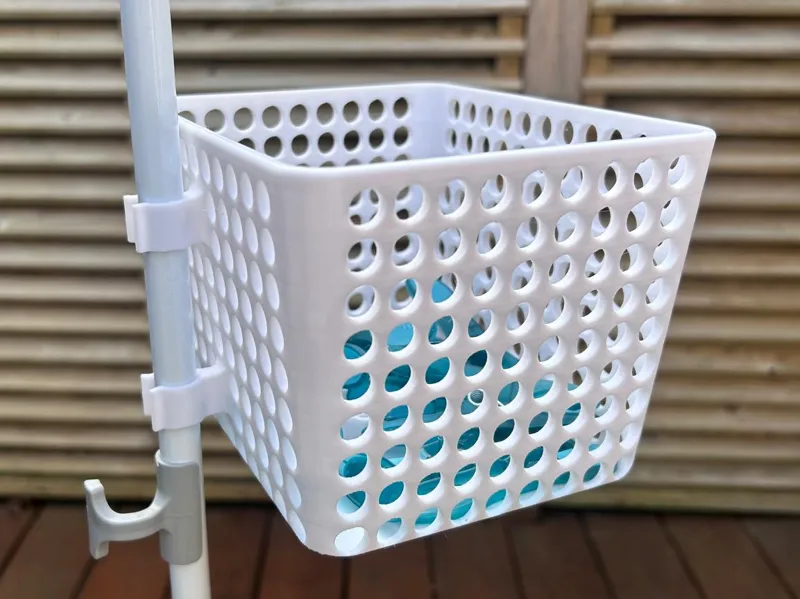 Bac de rangement pour étendoir à linge vertical 