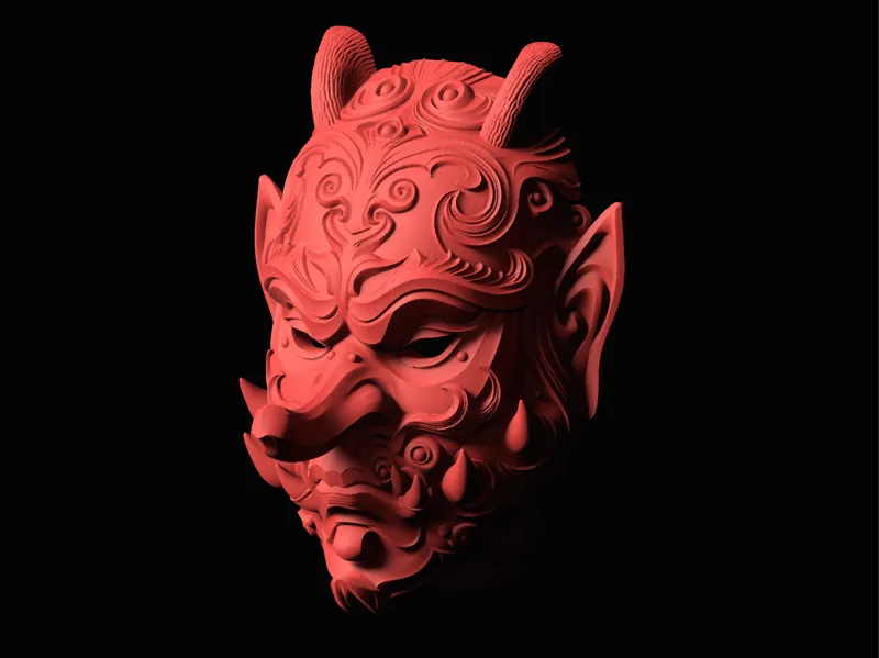 mask  Japanese style Tengu mask