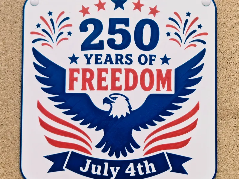 Independence Day 4th of July 250 Years Plaque/Sign