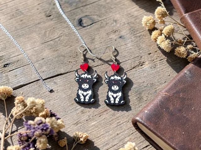 Shady cow earrings