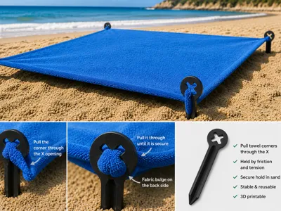 Beach Towel Anchor Stake