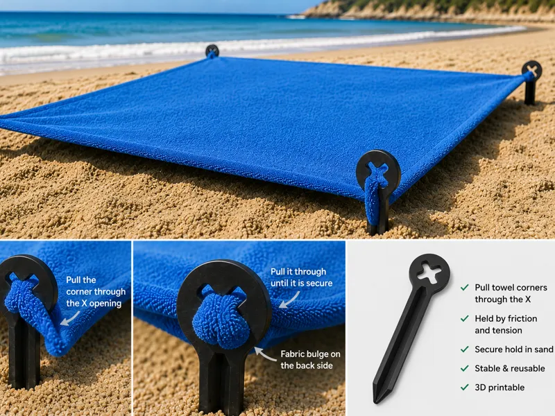 Beach Towel Anchor Stake