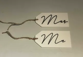 Mr & Mrs gift tags