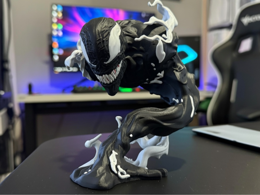 Venom Spiderman Verse Symbiote Bust AMS Ready 