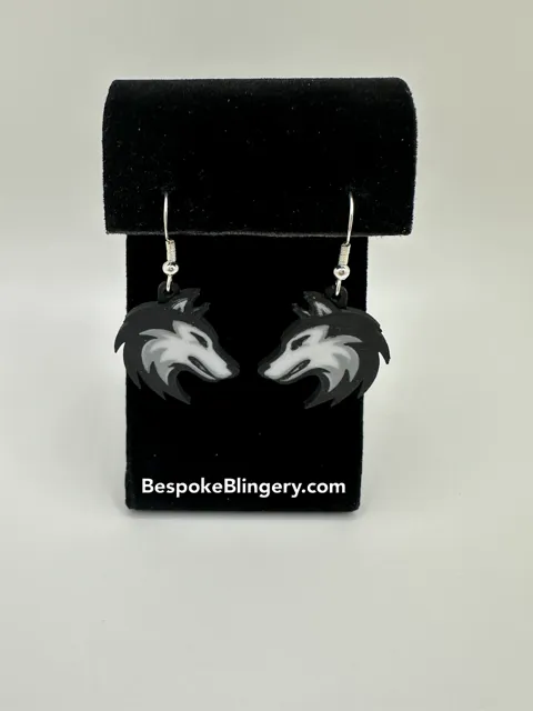 Wolf Earrings view 2