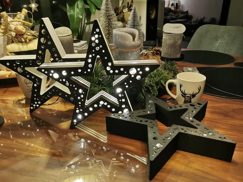 Weihnachtsstern XL - beleuchteter Deko Stern 