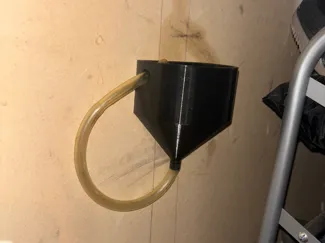 Oil pan / funnel for storage