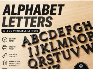 Alphabet, Sarif Font, Capital Letters