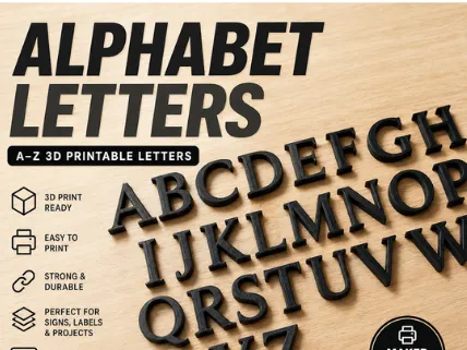 Alphabet, Sarif Font, Capital Letters